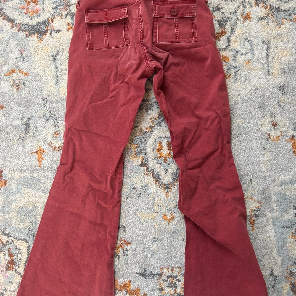Red Flared Jeans - Picture 2 of 3